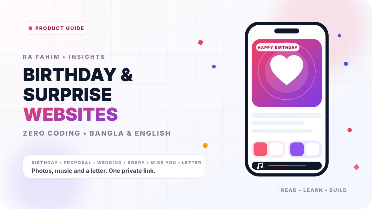 How to Make a Birthday or Surprise Website With Zero Coding Skills — RA Fahim Insights