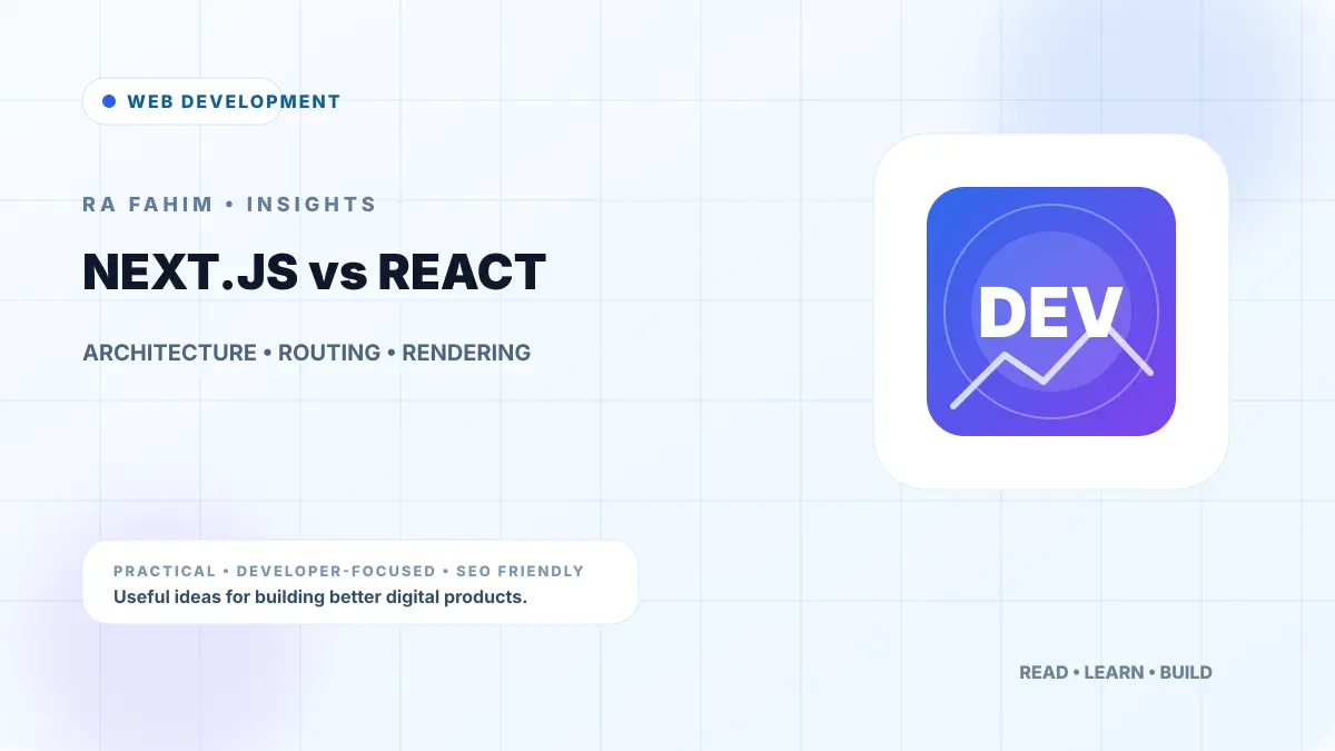 Next.js vs React: What Should You Use for a Modern Website? — RA Fahim Insights