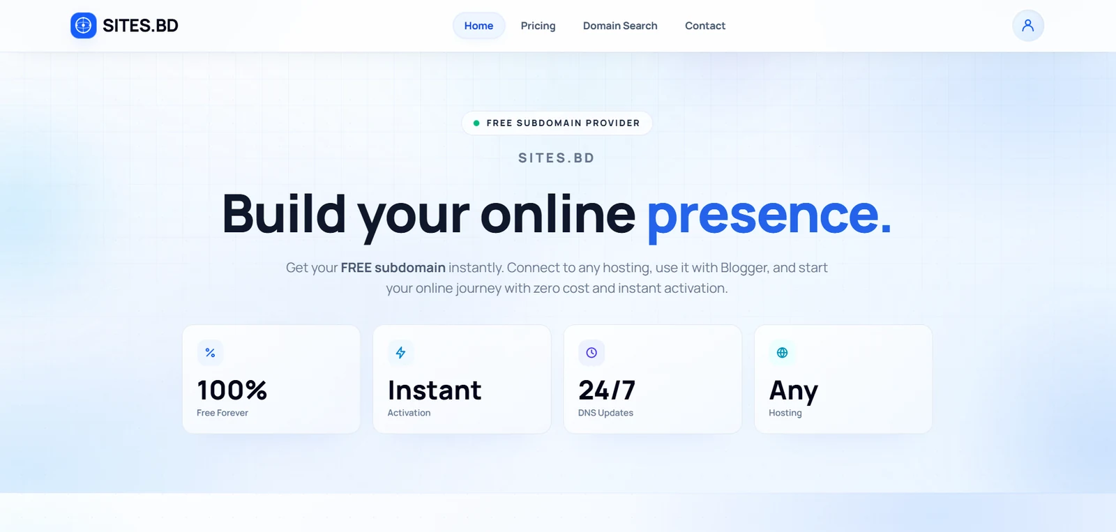 SITES.BD website screenshot — project by RA Fahim